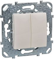 Выключатель без рамки Schneider Electric Unica 2-кл. бежевый картинка